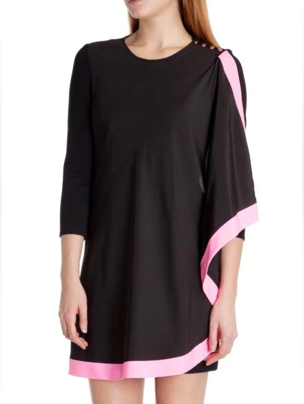 Ted Baker Betriss Black Cope One Shoulder Mini Dress Size 1(TB) US 4